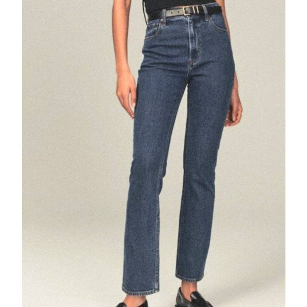 Abercrombie & Fitch Jeans Women's 27 Blue Ankle Straight Ultra High Rise